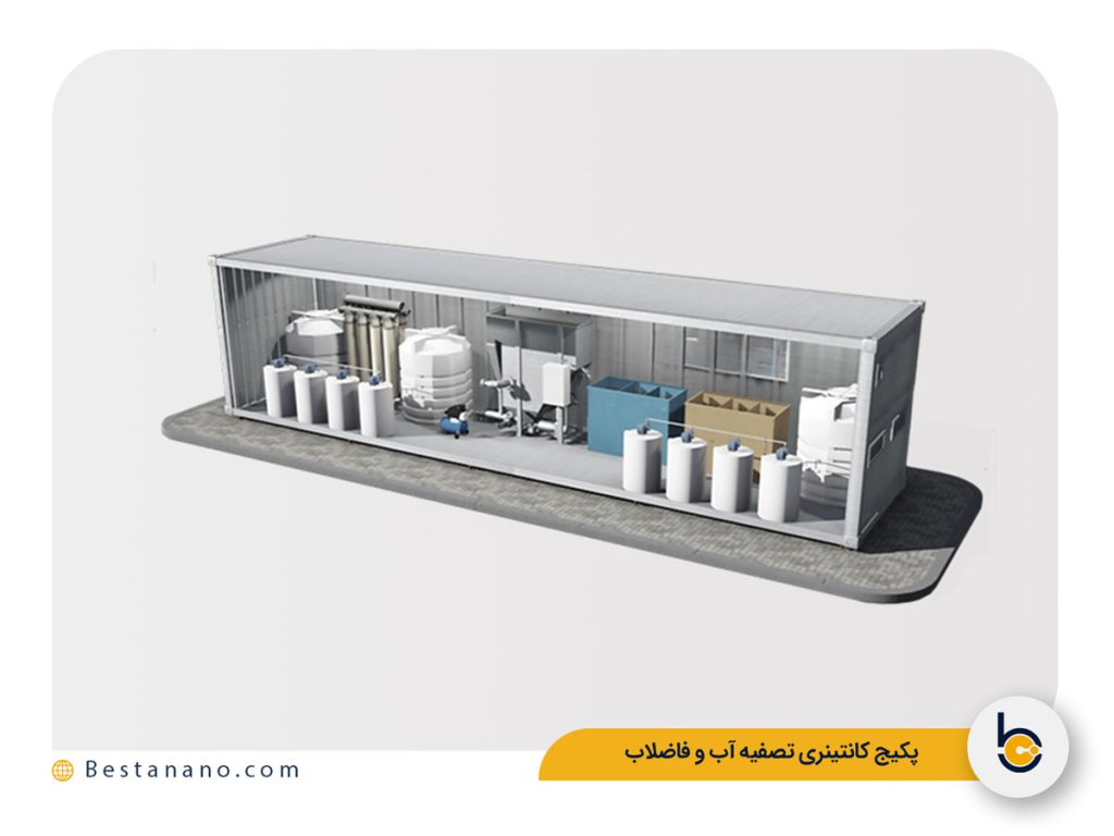 پکیج کانتینری تصفیه آب و فاضلاب | بستا نانو فناوران فیدار